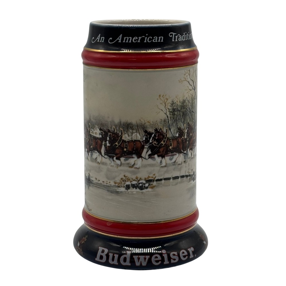 Vintage 1990 Budweiser An American Tradition Clydesdale Beer Stein Ceramarte